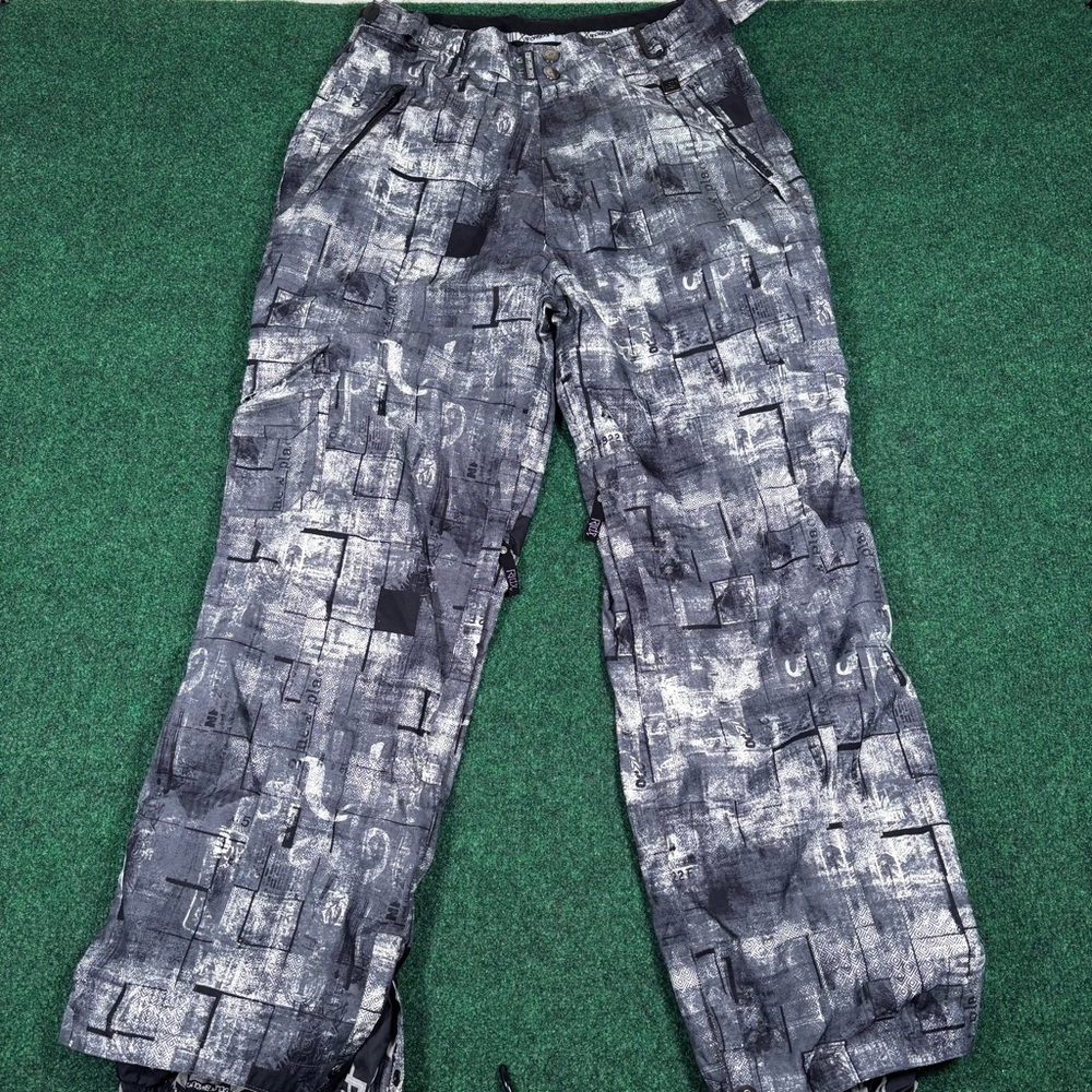 Ride Snowboard Company Mens Medium Black/white Snowboard Pants~Waterproof